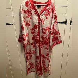 Imani red and white kimono gown, 2X
